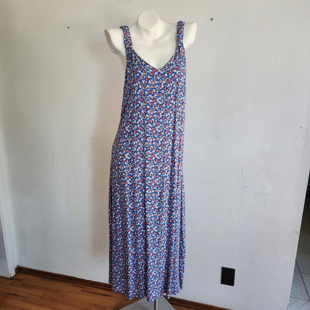 Vince Camuto Sleeveless Ditsy Floral Maxi Dress Small Boho Cottagecore Grunge